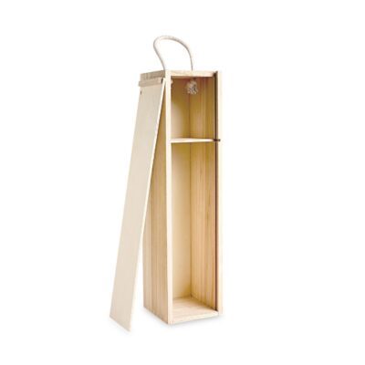 BH033 - 1 Bottle Gift Wooden Wine Box - Open