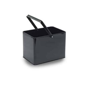 MT006 Black rectangle metal bucket with handle
