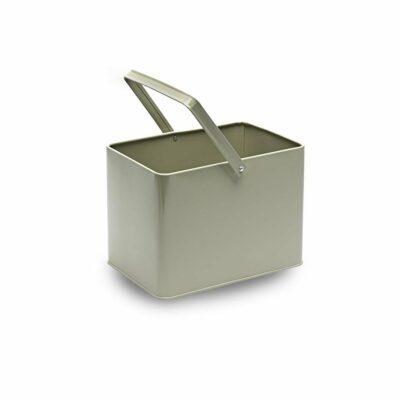 MT007 French grey rectangle metal bucket with handle 1