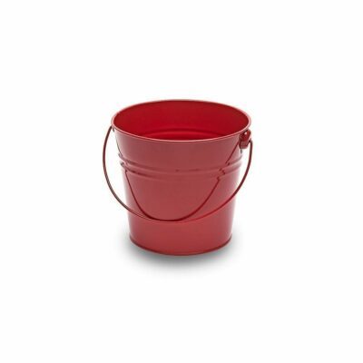 MT030 Medium red metal bucket
