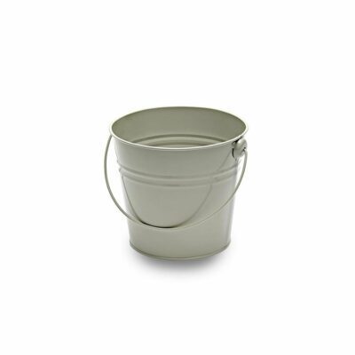 MT032 Medium french grey metal bucket 1