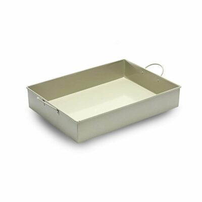 MT042 French grey shallow metal tray 1