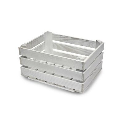 SP265 Small white wooden display crate 1