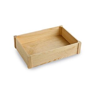 TR096 Wooden crate style square tray