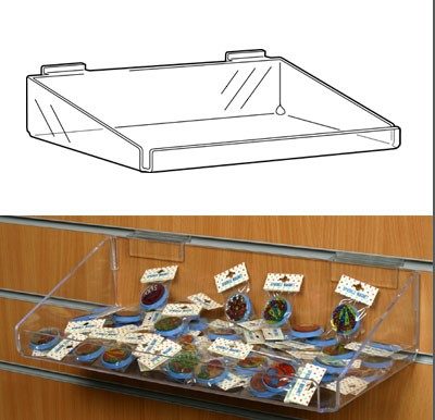 SL1153 - Acrylic General Purpose Shelf with Support & Upstand 1
