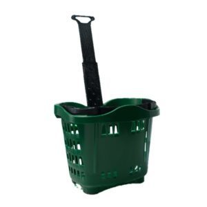 Genslide Wheeled Shopping Basket - Green