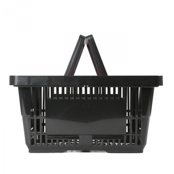 Shopping Basket 22Ltr Recycled Plastic Black Double Handle