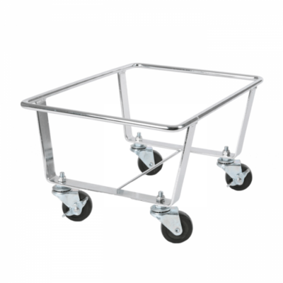 Shopping Basket Stacker with Wheels - Chrome - 22 Litre 1