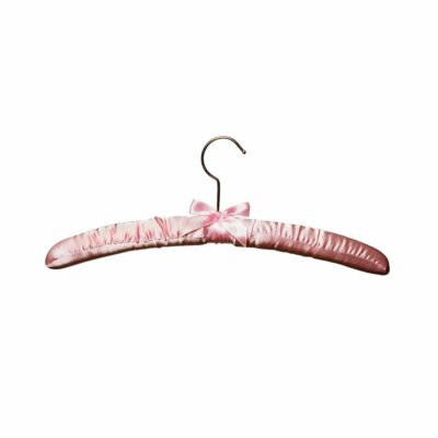 R1045 - Pink Satin Covered Padded Hanger