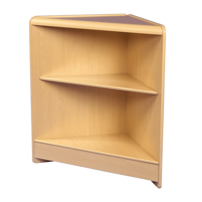 R1518 Open Corner Counter with Timber Shelf - Maple