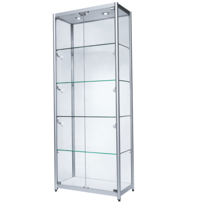 R1562 R1563 R1564 Double Door Aluminium Tower Showcase Display Cabinet