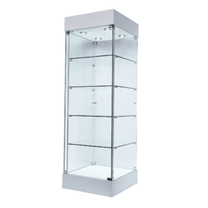 R1567 R1568 Single Door Aluminium Tower Showcase Cabinets