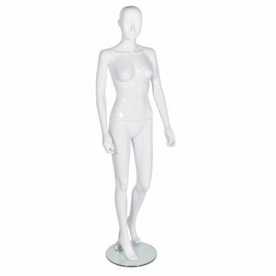 R312 Female Full Body Mannequin Abstract - Gloss White