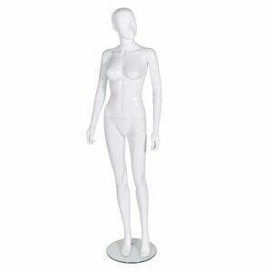 R314 Female Full Body Mannequin Abstract - Gloss White
