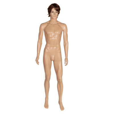R321 Male Full Body Mannequin with Make Up - Fleshtone