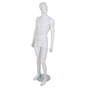 R328 Male Full Body Mannequin Abstract - Matt White