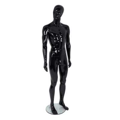 R331 Male Mannequin - Abstract - Gloss Black