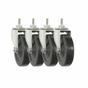 Set of 4 x 4" diameter Wheels to suit Chrome Wire Shelving Posts