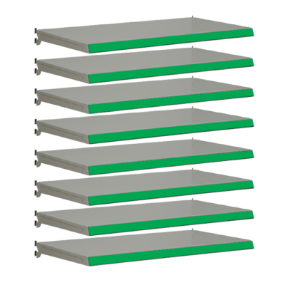 Pack of 8 complete shelves for Evolve S50i - Silver & Green