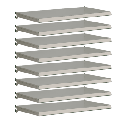 Pack of 8 complete shelves for Evolve S50i - Silver