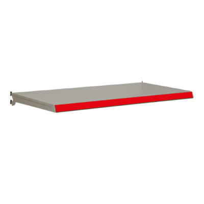 Evolve S50i Complete Shelf - Silver with Red Shelf Edge