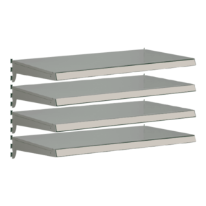Pack of 4 complete heavy duty shelves for Evolve S50i - Silver