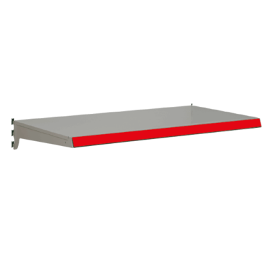 Heavy Duty Shelf bundles to suit Evolve S50i retail shop shelving - Silver & Red
