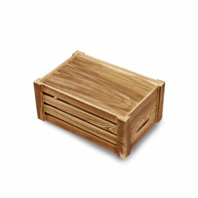 ST091 - Medium Wooden Crate - Burnt Finish 1