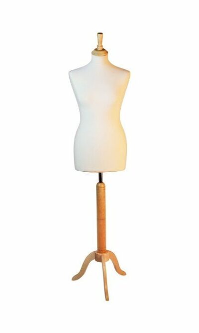 Tailors Dummy - Male - Cream with Beech Tripod Base 1