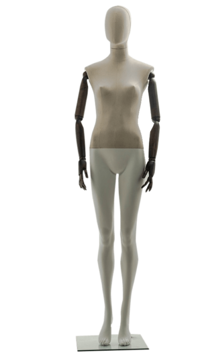 Articulated Female Mannequin With Head-Dark Wood 1