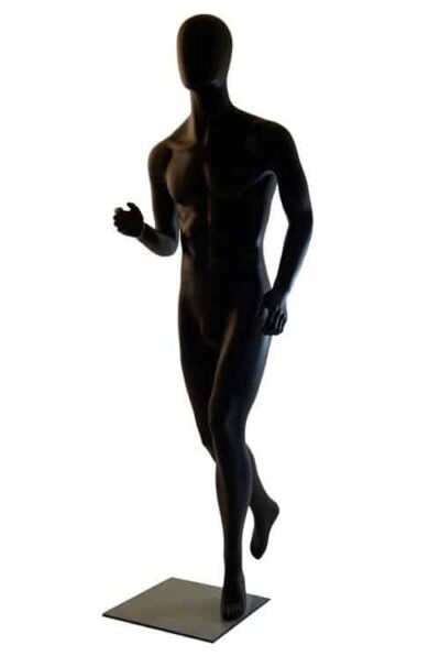 Running Male Mannequin-Matt Black 1