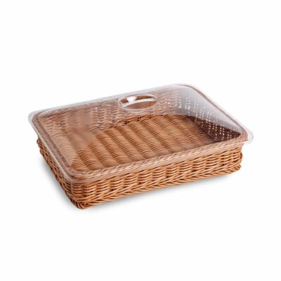PL060-Clear Lid For 40cm Polywicker Display Baskets