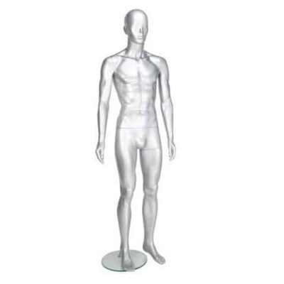 GAM351 Male Mannequin - Abstract - Gloss Silver