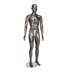 GAM352 Male Mannequin - Abstract - Gloss Pewter
