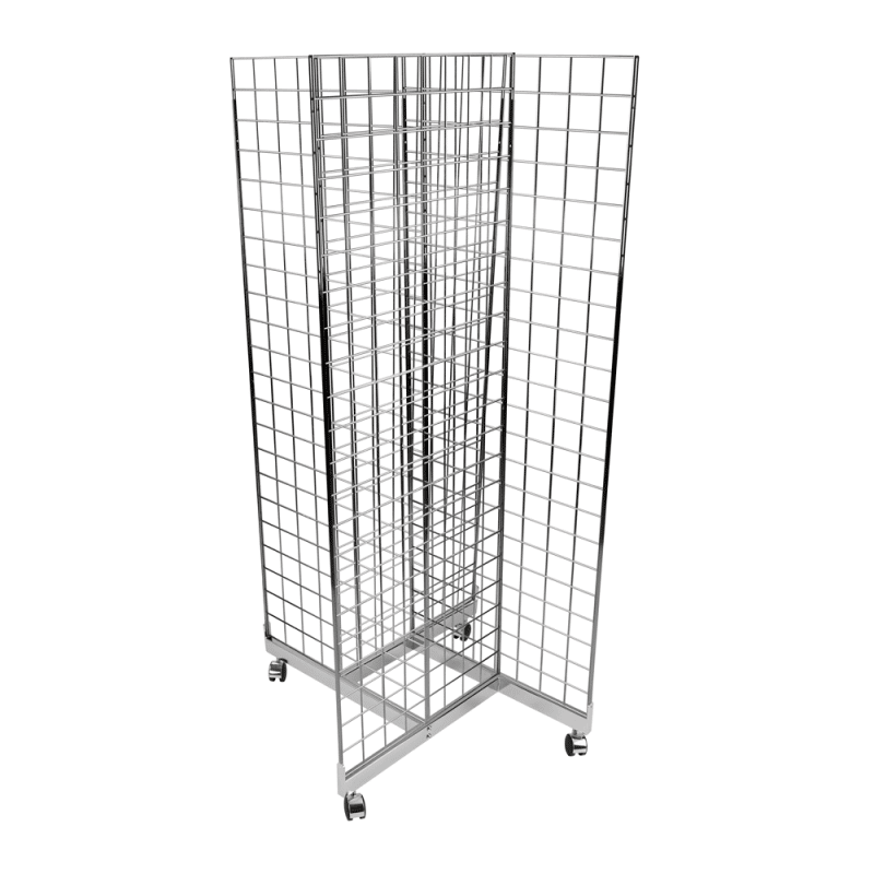 H1220mm 4ft Wall Mounted Gridwall Mesh Display 