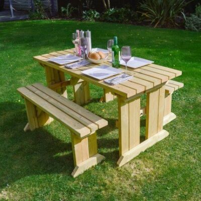 Tinwell Picnic Table And Bench Set 1