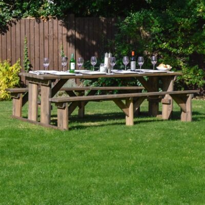 Tinwell Picnic Bench - Rustic Brown