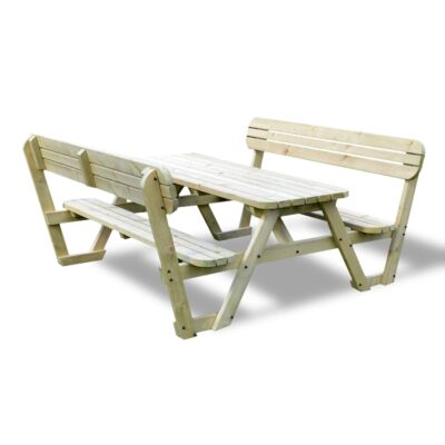 Lyddington Round Picnic Bench - Light Green - 6ft and 7ft