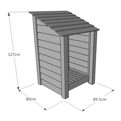 Burley Log Store - Dimensions