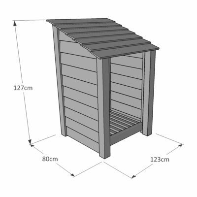 Greetham 4ft Log Store - Dimensions