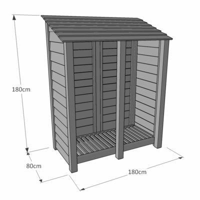 Hambleton 6ft Log Store - Dimensions