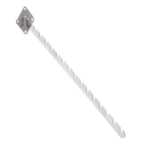R156 - Wall Mounted 16 Notched Arm - Chrome
