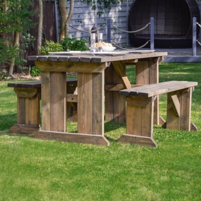 Tinwell Picnic Table And Bench Set 2