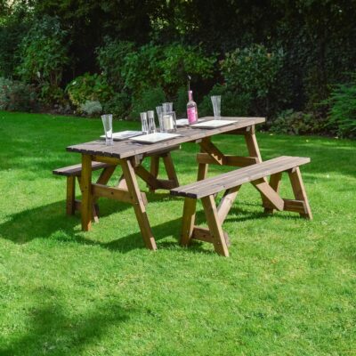 Oakham Picnic Table And Bench Set 2