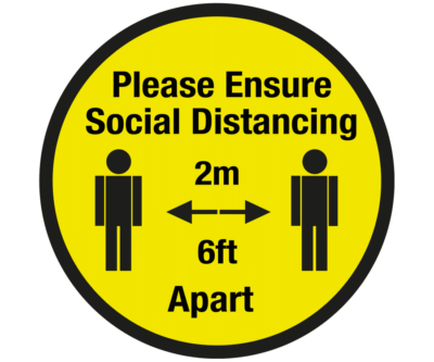 SD028 - Please Ensure Social Distancing Floor Sticker