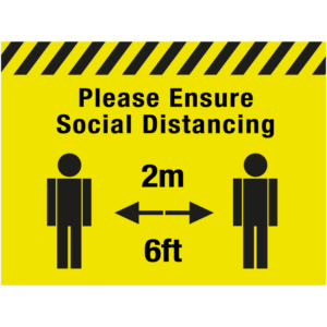 SD037 - Please Ensure Social Distancing Floor Sticker