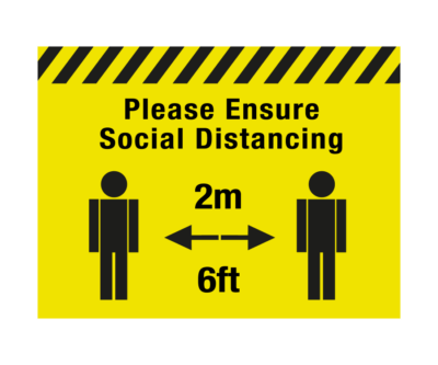 SD037 - Please Ensure Social Distancing Floor Sticker
