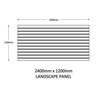 Slatwall Panel Size - 2400x1200mm Landscape Panel