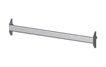 Rear Support Bar - 30x15mm Flat Oval Tube to fit 50mm pitch uprights - L1000mm - Chrome 1