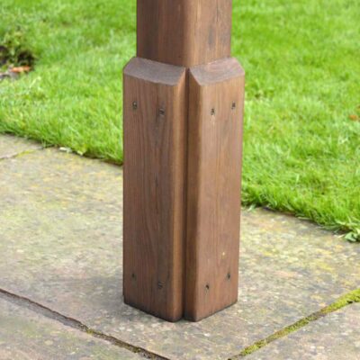 Premium Pergola - Rustic Brown - Detail - Pedestal